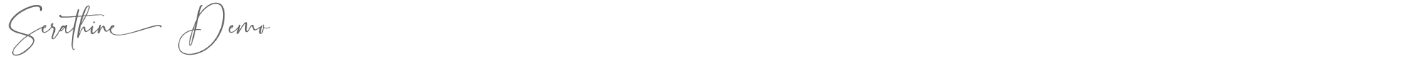 Sample characters Serathine Font